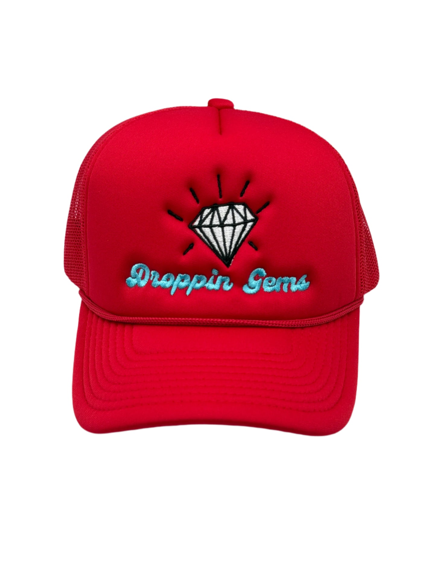 Droppin Gems Red Trucker Hat
