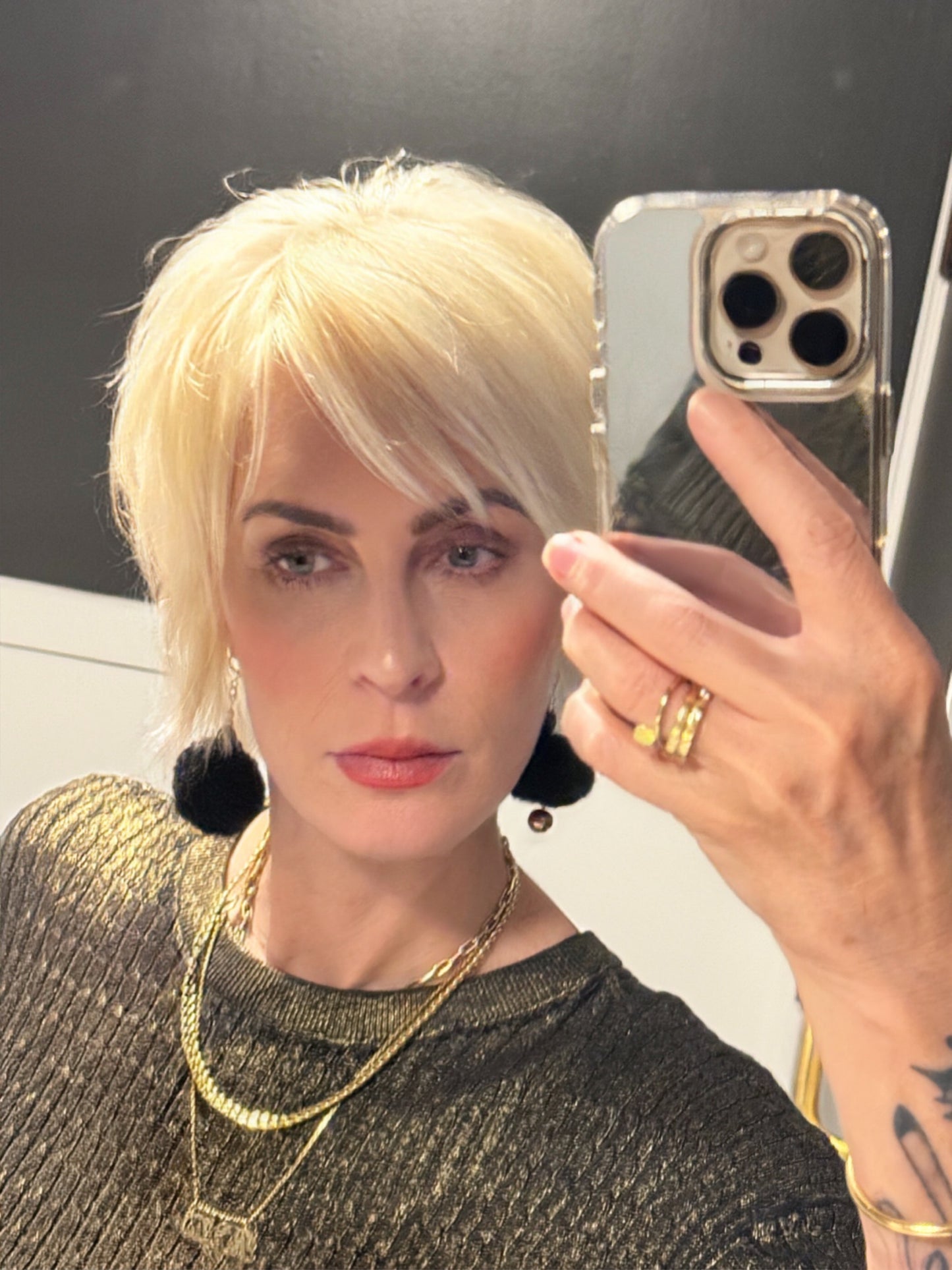 Smiley Disco Performance Puff Earrings