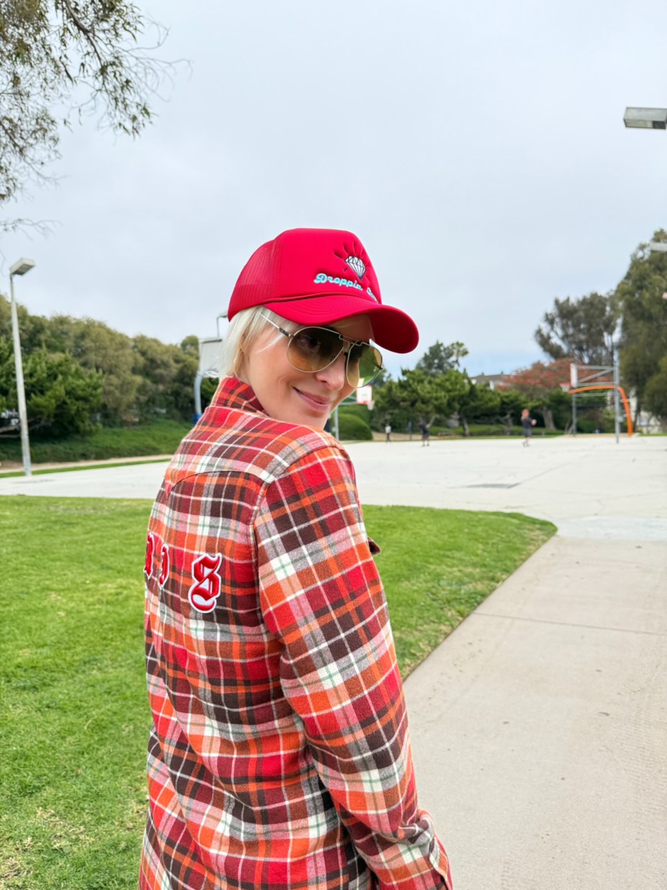Droppin Gems Red Trucker Hat