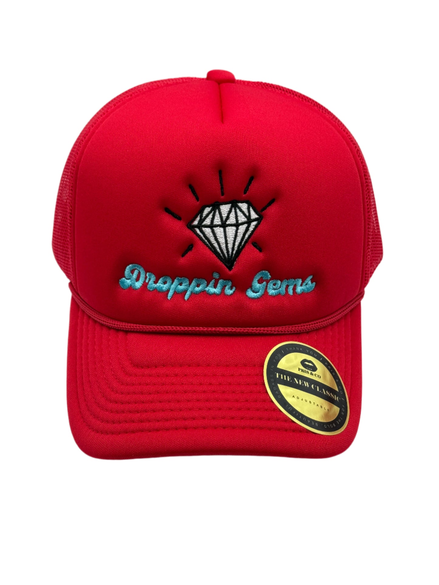 Droppin Gems Red Trucker Hat