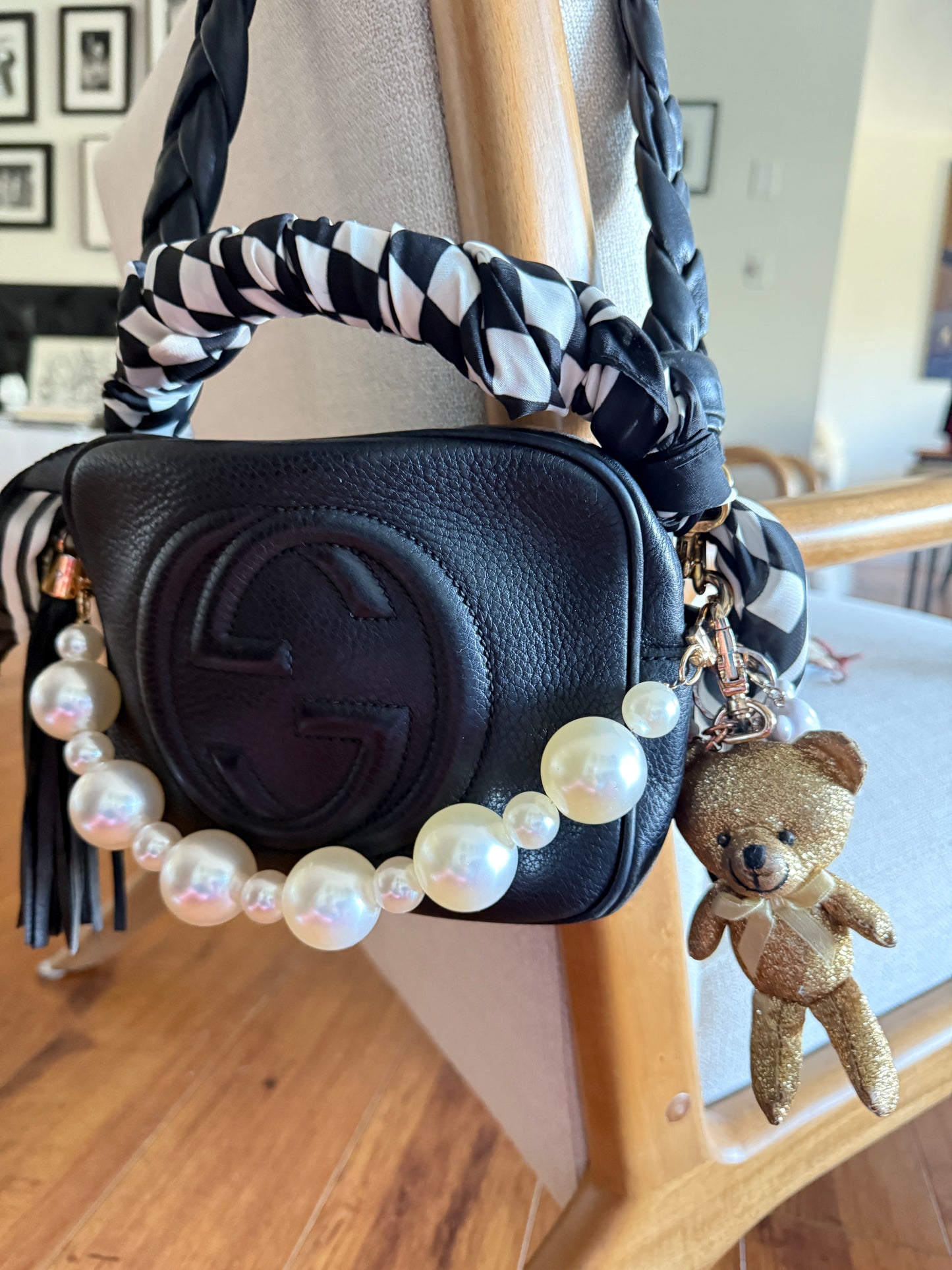 Large pearl purse chain