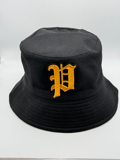 Pris black Bucket Hat with Yellow P