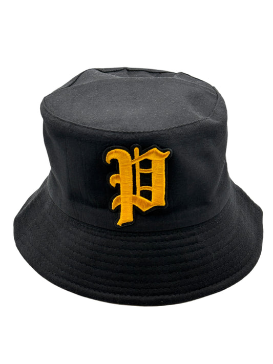 Pris black Bucket Hat with Yellow P